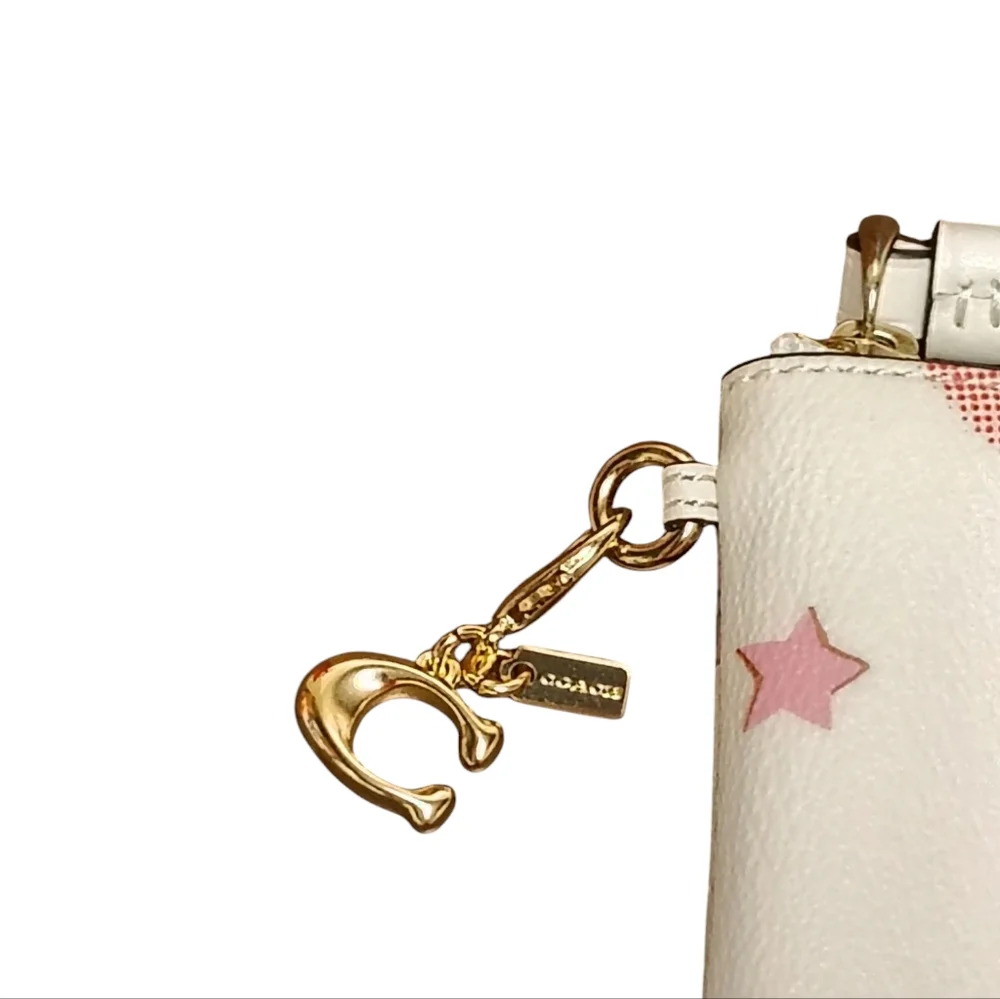 Like New COACH Shooting Stars Logo Zip Wristlet